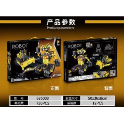 PanlosBrick 675003 Panlos Brick 675003 non  ROBOT ???I ĐẤT THÔNG MINH 2 THAY ĐỔI bộ đồ chơi xếp lắp ráp ghép mô hình 730 khối