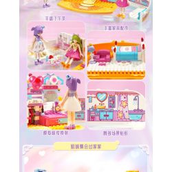 Enlighten 34015 Qman 34015 non  CRYSTAL GIRL HỘP QUÀ PHA LÊ SANG TRỌNG bộ đồ chơi xếp lắp ráp ghép mô hình UNA Con Gái 671 khối