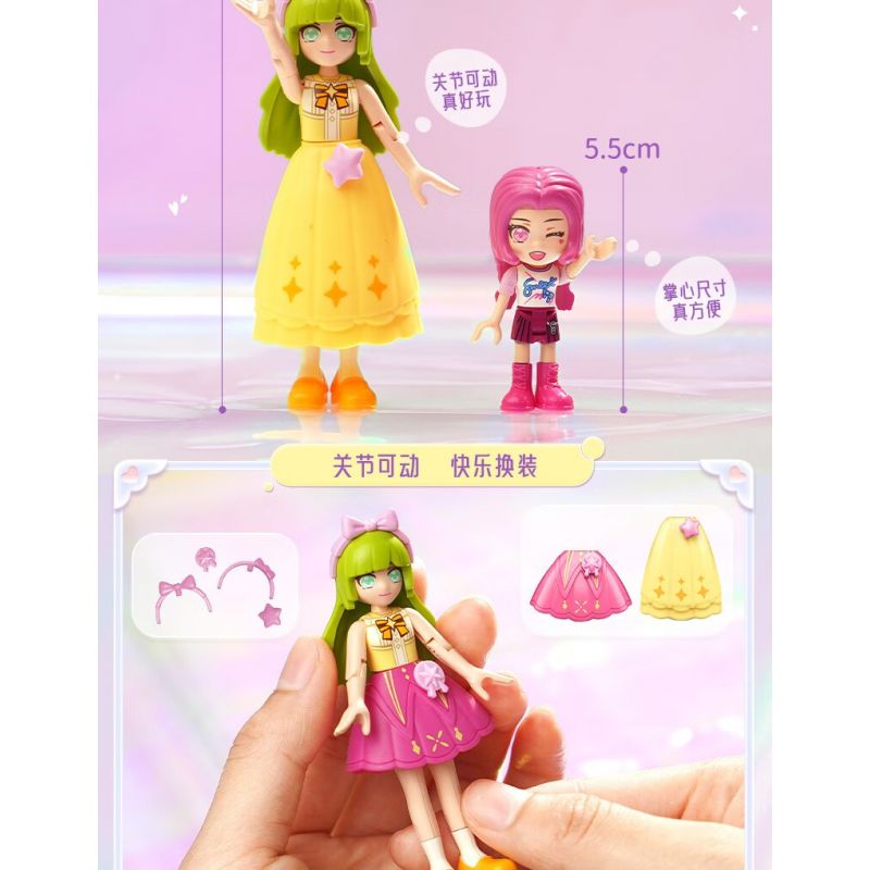 Enlighten 34015 Qman 34015 non  CRYSTAL GIRL HỘP QUÀ PHA LÊ SANG TRỌNG bộ đồ chơi xếp lắp ráp ghép mô hình UNA Con Gái 671 khối