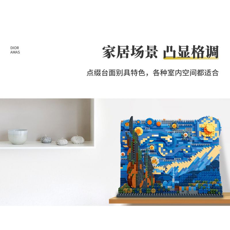 MOYU BLOCK MY97043 97043 non  LƯỚT SÓNG KANAGAWA bộ đồ chơi xếp lắp ráp ghép mô hình Arts & Crafts THE GREAT WAVE OFF KANAGAWA 2296 khối