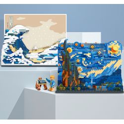 MOYU BLOCK MY97043 97043 non  LƯỚT SÓNG KANAGAWA bộ đồ chơi xếp lắp ráp ghép mô hình Arts & Crafts THE GREAT WAVE OFF KANAGAWA 2296 khối