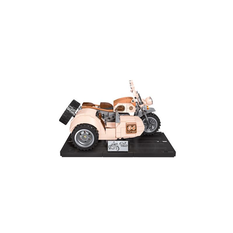 JIESTAR 92304 non  XE MÁY TRƯỜNG GIANG 750 bộ đồ chơi xếp lắp ráp ghép mô hình CJ 750 361 khối