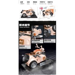 JIESTAR 92304 non  XE MÁY TRƯỜNG GIANG 750 bộ đồ chơi xếp lắp ráp ghép mô hình CJ 750 361 khối