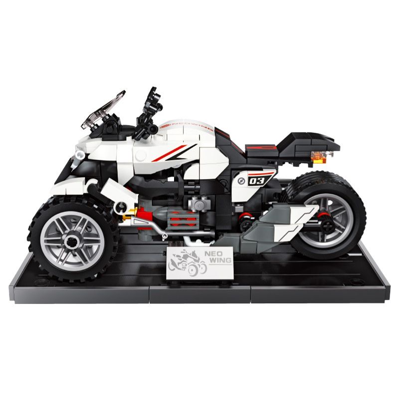 JIESTAR 92303 non  ĐUA XE NHỰA ĐƯỜNG HONDA NEOWING bộ đồ chơi xếp lắp ráp ghép mô hình HONDA NEO WING 346 khối