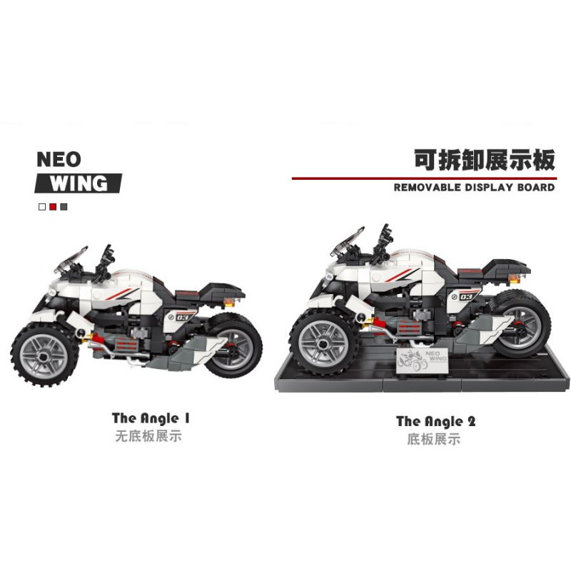 JIESTAR 92303 non  ĐUA XE NHỰA ĐƯỜNG HONDA NEOWING bộ đồ chơi xếp lắp ráp ghép mô hình HONDA NEO WING 346 khối