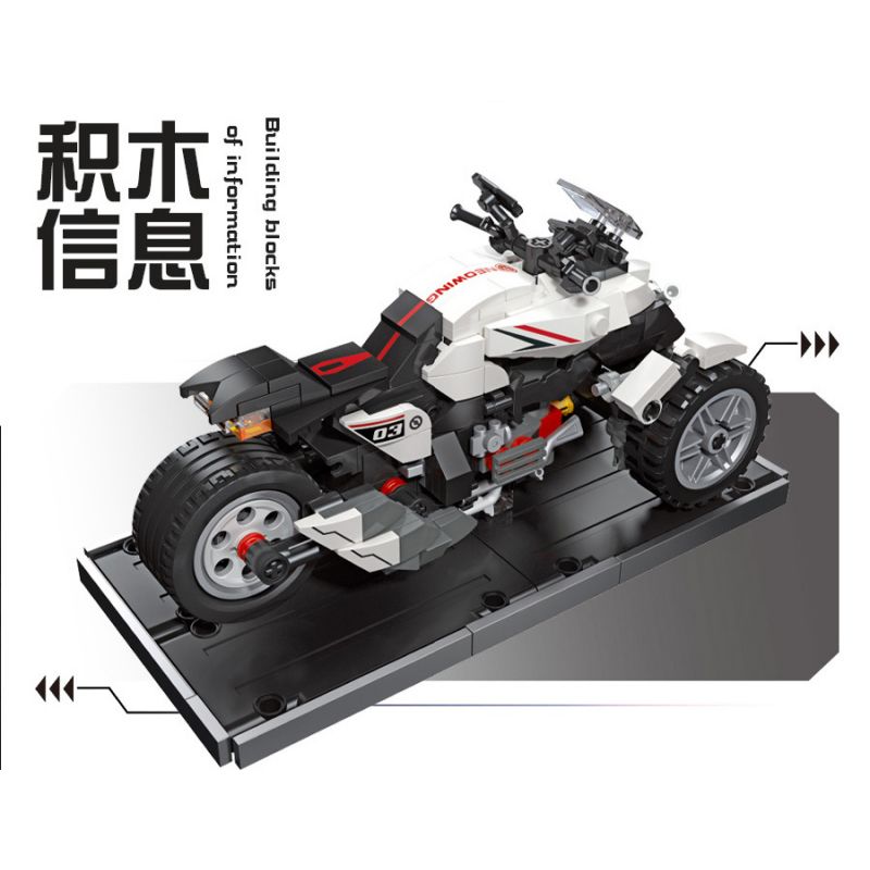 JIESTAR 92303 non  ĐUA XE NHỰA ĐƯỜNG HONDA NEOWING bộ đồ chơi xếp lắp ráp ghép mô hình HONDA NEO WING 346 khối