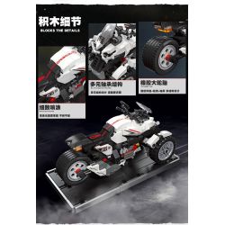 JIESTAR 92303 non  ĐUA XE NHỰA ĐƯỜNG HONDA NEOWING bộ đồ chơi xếp lắp ráp ghép mô hình HONDA NEO WING 346 khối