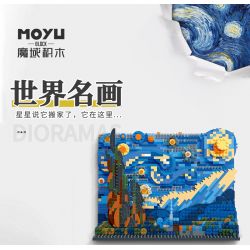 MOYU BLOCK MY92042 92042 MY97042 97042 non  TRANH 3D ĐÊM ĐẦY SAO bộ đồ chơi xếp lắp ráp ghép mô hình Arts & Crafts THE STARRY NIGHT 1858 khối