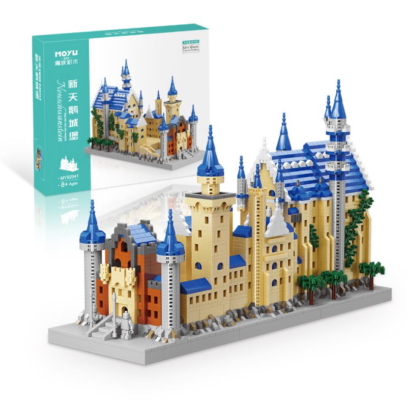 MOYU BLOCK MY92041 92041 non Lego LÂU ĐÀI NEUSCHWANSTEIN bộ đồ chơi xếp lắp ráp ghép mô hình Buildings NEUSCHWANSTEIN CASTLE 3948 khối