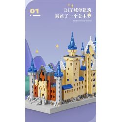 MOYU BLOCK MY92041 92041 non  LÂU ĐÀI NEUSCHWANSTEIN bộ đồ chơi xếp lắp ráp ghép mô hình Buildings NEUSCHWANSTEIN CASTLE 3948 khối