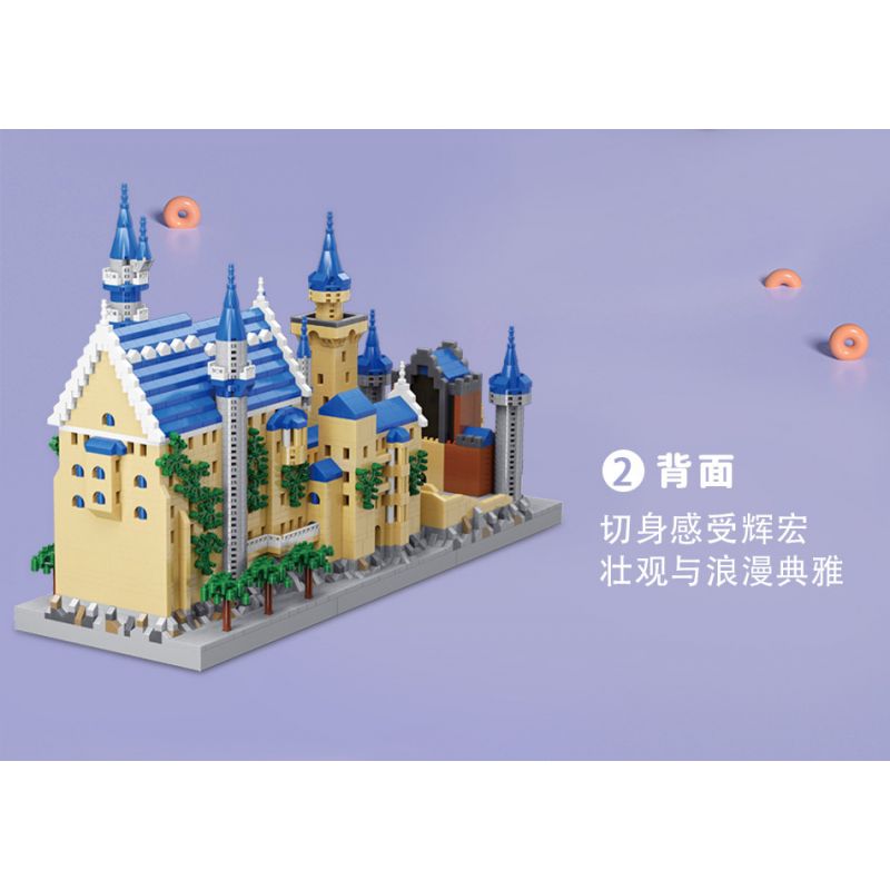 MOYU BLOCK MY92041 92041 non  LÂU ĐÀI NEUSCHWANSTEIN bộ đồ chơi xếp lắp ráp ghép mô hình Buildings NEUSCHWANSTEIN CASTLE 3948 khối