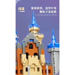 MOYU BLOCK MY92041 92041 non  LÂU ĐÀI NEUSCHWANSTEIN bộ đồ chơi xếp lắp ráp ghép mô hình Buildings NEUSCHWANSTEIN CASTLE 3948 khối