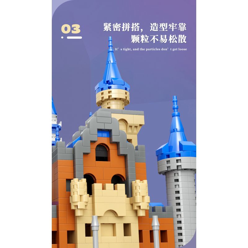 MOYU BLOCK MY92041 92041 non  LÂU ĐÀI NEUSCHWANSTEIN bộ đồ chơi xếp lắp ráp ghép mô hình Buildings NEUSCHWANSTEIN CASTLE 3948 khối