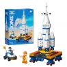 MOYU BLOCK MY95033 95033 non  THÁM HIỂM KHÔNG GIAN TÊN LỬA 2 bộ đồ chơi xếp lắp ráp ghép mô hình Space 587 khối