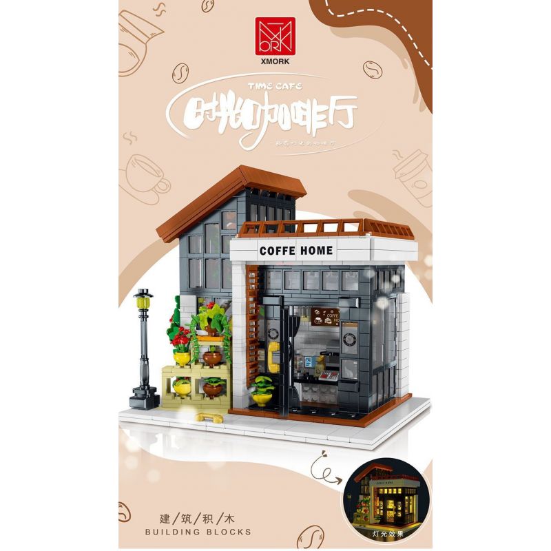 MorkModel 031062 Mork Model 031062 non  CAFE ÁNH NẮNG THỜI GIAN bộ đồ chơi xếp lắp ráp ghép mô hình Modular Buildings COFFE HOME Mô Hình Nhà Cửa 1512 khối