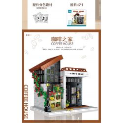 MorkModel 031062 Mork Model 031062 non  CAFE ÁNH NẮNG THỜI GIAN bộ đồ chơi xếp lắp ráp ghép mô hình Modular Buildings COFFE HOME Mô Hình Nhà Cửa 1512 khối
