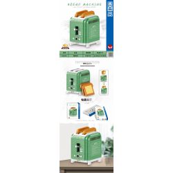ZHEGAO 01036 non  MÁY BÁNH MÌ bộ đồ chơi xếp lắp ráp ghép mô hình Creator BREAD MACHINE Sáng Tạo 456 khối