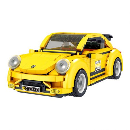 ZHEGAO 01046 non  XE CON BỌ VÀNG bộ đồ chơi xếp lắp ráp ghép mô hình Creator MOTORCAR Sáng Tạo 905 khối