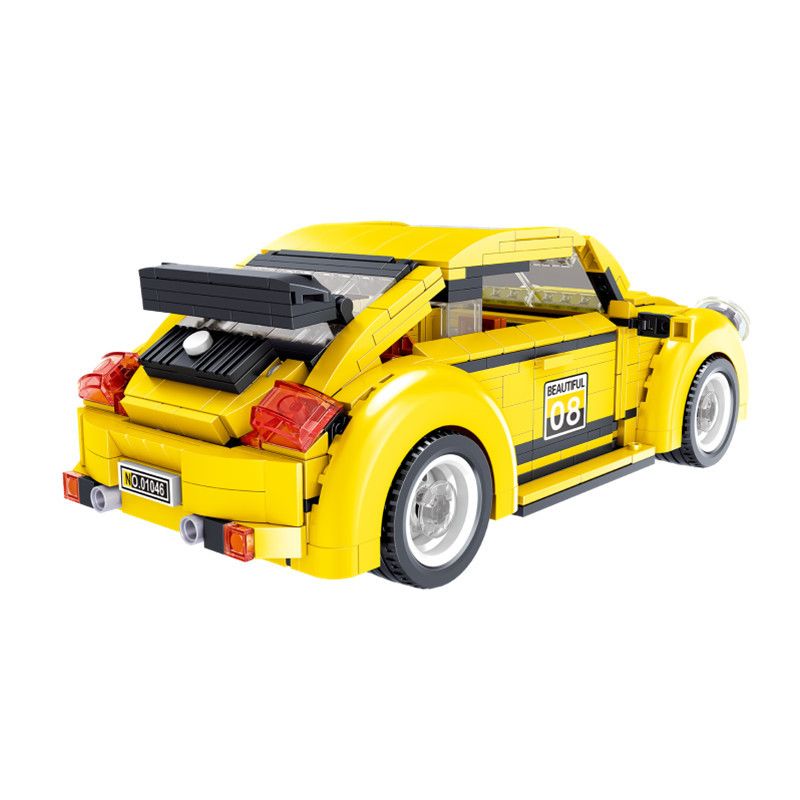 ZHEGAO 01046 non  XE CON BỌ VÀNG bộ đồ chơi xếp lắp ráp ghép mô hình Creator MOTORCAR Sáng Tạo 905 khối