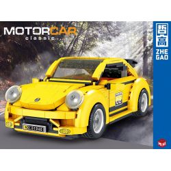 ZHEGAO 01046 non  XE CON BỌ VÀNG bộ đồ chơi xếp lắp ráp ghép mô hình Creator MOTORCAR Sáng Tạo 905 khối