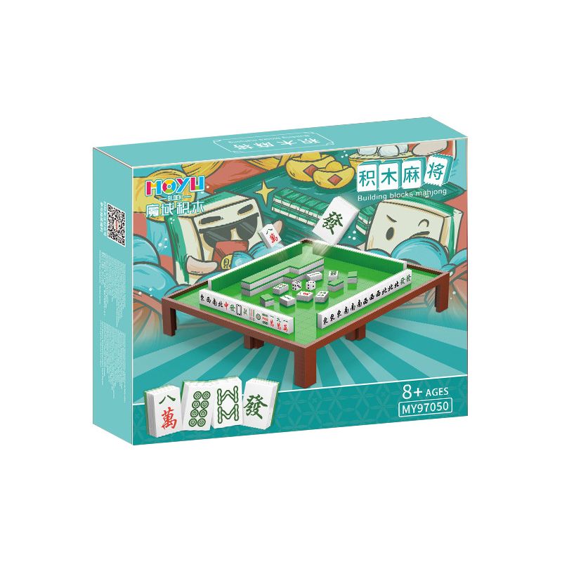 MOYU BLOCK MY97049 97049 MY97050 97050 non  MẠT CHƯỢC bộ đồ chơi xếp lắp ráp ghép mô hình Board Games MAHJONG 3130 khối