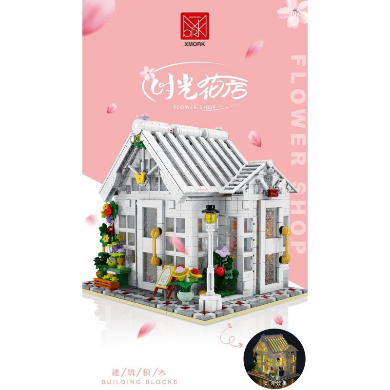 MorkModel 031061 Mork Model 031061 non  SUNSHINE FLOWER HOUSE CỬA HÀNG HOA THỜI GIAN bộ đồ chơi xếp lắp ráp ghép mô hình Modular Buildings FLOWER SHOP Mô Hình Nhà Cửa 1593 khối