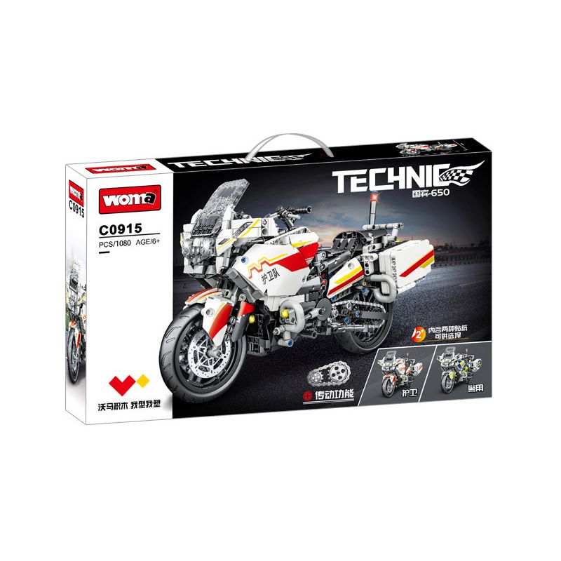 WOMA C0915 0915 non  NHÀ NƯỚC KHÁCH-650 XE MÁY bộ đồ chơi xếp lắp ráp ghép mô hình  Kỹ Thuật Công Nghệ Cao Mô Hình Phương Tiện 1080 khối