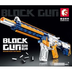 SEMBO 702970 non  SÚNG TRƯỜNG TẤN CÔNG bộ đồ chơi xếp lắp ráp ghép mô hình 1444 khối