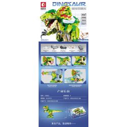SEMBO 730002 non  ĐIỀU KHIỂN TỪ XA DILOPHOSAURUS bộ đồ chơi xếp lắp ráp ghép mô hình  DINOSAUR Kỹ Thuật Công Nghệ Cao Mô Hình Phương Tiện 1415 khối