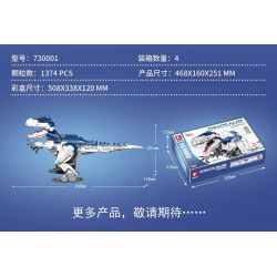 SEMBO 730001 non  RỒNG BẠO CHÚA ĐIỀU KHIỂN TỪ XA bộ đồ chơi xếp lắp ráp ghép mô hình  DINOSAUR Kỹ Thuật Công Nghệ Cao Mô Hình Phương Tiện 1374 khối