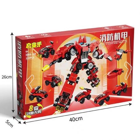 KAI CHILDREN'S MUSIC 0868-204 non  CƠ HỎA bộ đồ chơi xếp lắp ráp ghép mô hình Fire Rescure Cứu Hỏa 233 khối