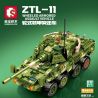 SEMBO 203143 non  XE BỌC THÉP TẤN CÔNG BÁNH LỐP ZTL-11 bộ đồ chơi xếp lắp ráp ghép mô hình Military Army ZTL-11 WHEELED ARMORED ASSAULT VEHICLE Quân Sự Bộ Đội 755 khối