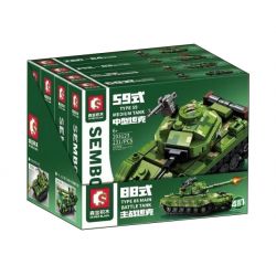 SEMBO 203123 203124 203125 203126 non  XE TĂNG CHIẾN ĐẤU CHỦ LỰC KIỂU 88 4 TỔ HỢP bộ đồ chơi xếp lắp ráp ghép mô hình TYPE 88 MAIN BATTLE TANK 910 khối