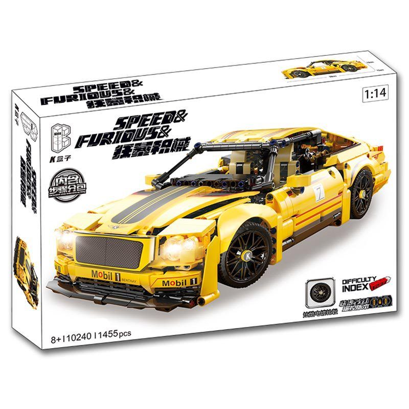 K BOX 10244 non  XE BENTLEY tỷ lệ 1:14 bộ đồ chơi xếp lắp ráp ghép mô hình SPEED&FURIOUS 1455 khối