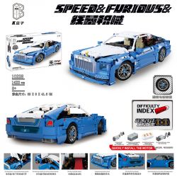 K BOX 10228 non  XE HIỆU ROLLS ROYCE tỷ lệ 1:14 bộ đồ chơi xếp lắp ráp ghép mô hình SPEED&FURIOUS 1422 khối