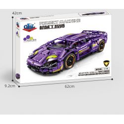 GBL KY1076 1076 non  SIÊU XE RAMBO MÀU TÍM QUYẾN RŨ 1:14 tỷ lệ 1:14 bộ đồ chơi xếp lắp ráp ghép mô hình  Kỹ Thuật Công Nghệ Cao Mô Hình Phương Tiện 1236 khối