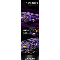 GBL KY1076 1076 non  SIÊU XE RAMBO MÀU TÍM QUYẾN RŨ 1:14 tỷ lệ 1:14 bộ đồ chơi xếp lắp ráp ghép mô hình  Kỹ Thuật Công Nghệ Cao Mô Hình Phương Tiện 1236 khối