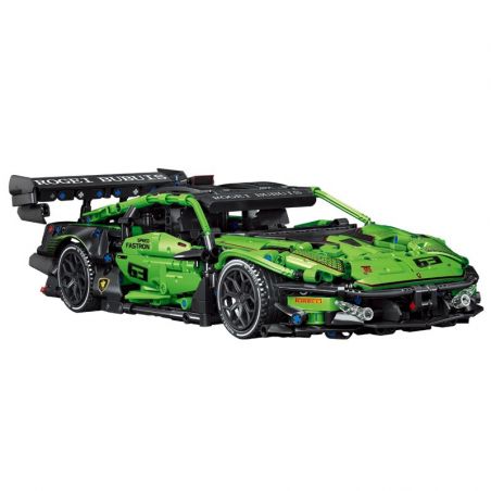 CACO C019 non  XE THỂ THAO LAMBO MÀU XANH LÁ CÂY 1:14 tỷ lệ 1:14 bộ đồ chơi xếp lắp ráp ghép mô hình  Kỹ Thuật Công Nghệ Cao Mô Hình Phương Tiện 1644 khối
