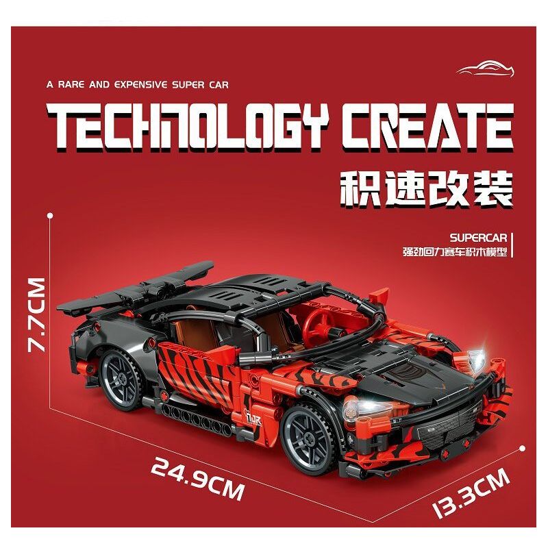LEIBAO 8213 non  CORVETTE KÉO LẠI XE tỷ lệ 1:24 bộ đồ chơi xếp lắp ráp ghép mô hình  Kỹ Thuật Công Nghệ Cao Mô Hình Phương Tiện 453 khối