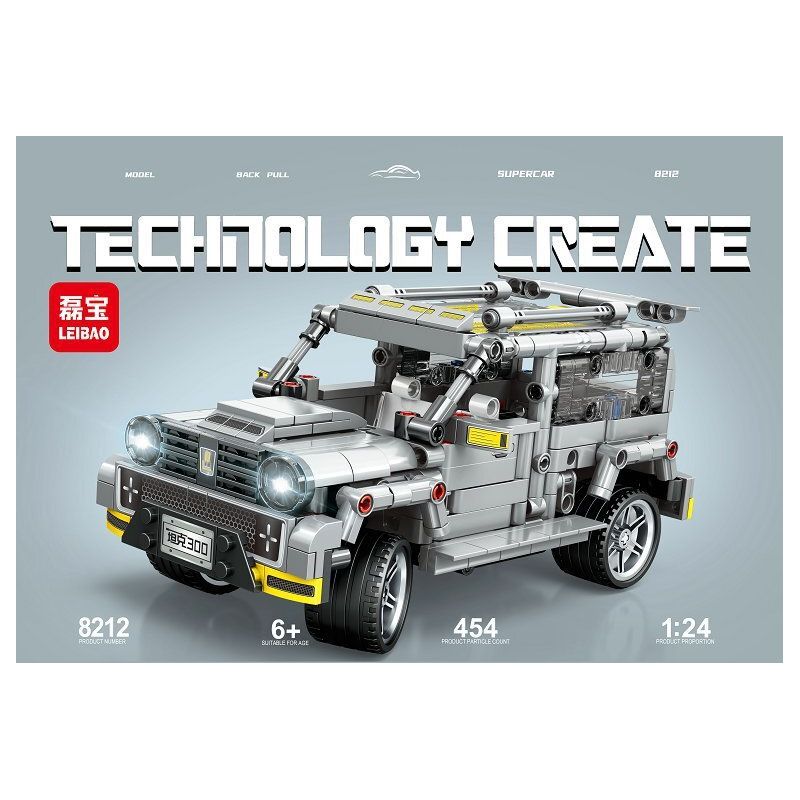 LEIBAO 8212 non  XE LÙI CYBER ?​TANK 300 tỷ lệ 1:24 bộ đồ chơi xếp lắp ráp ghép mô hình  Kỹ Thuật Công Nghệ Cao Mô Hình Phương Tiện 454 khối