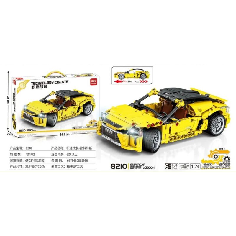 LEIBAO 8210 non  XE LÙI LEXUS tỷ lệ 1:24 bộ đồ chơi xếp lắp ráp ghép mô hình Creator Sáng Tạo 434 khối