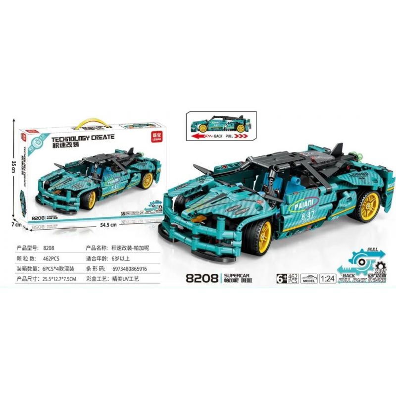 LEIBAO 8208 non  CÒN PAGA THÌ SAO? tỷ lệ 1:24 bộ đồ chơi xếp lắp ráp ghép mô hình Creator Sáng Tạo 462 khối