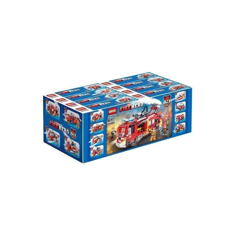 LWCK 80004 non Lego XE CHỮA CHÁY TURBOJET 8 TỔ HỢP bộ đồ chơi xếp lắp ráp ghép mô hình Fire Rescure FIRE HERO Cứu Hỏa 813 khối