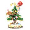YONG LEXING 88036 non  CÂY GIÁNG SINH bộ đồ chơi xếp lắp ráp ghép mô hình Christmas 1124 khối