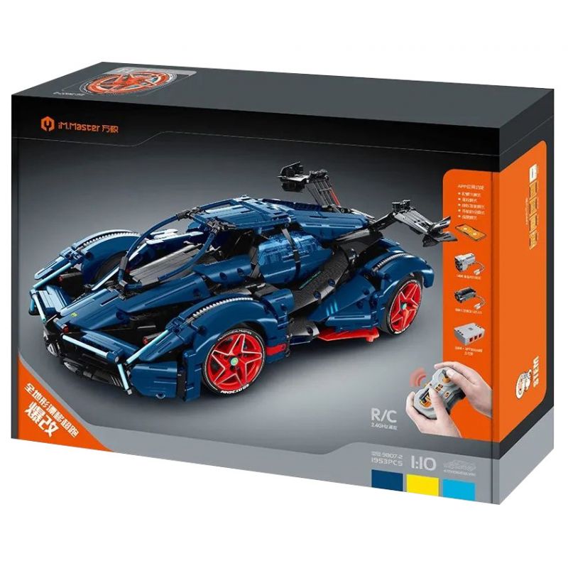 IM.MASTER QIHUI 9807 9807-2 non  LAMBORGHINI V12 VISION GRAN TURISMO BẢN SỬA ĐỔI VỤ NỔ SIÊU XE DRIFT MỌI ĐỊA HÌNH tỷ lệ 1:10 bộ đồ chơi xếp lắp ráp ghép mô hình  Kỹ Thuật Công Nghệ Cao Mô Hình Phương Tiện 1947 khối