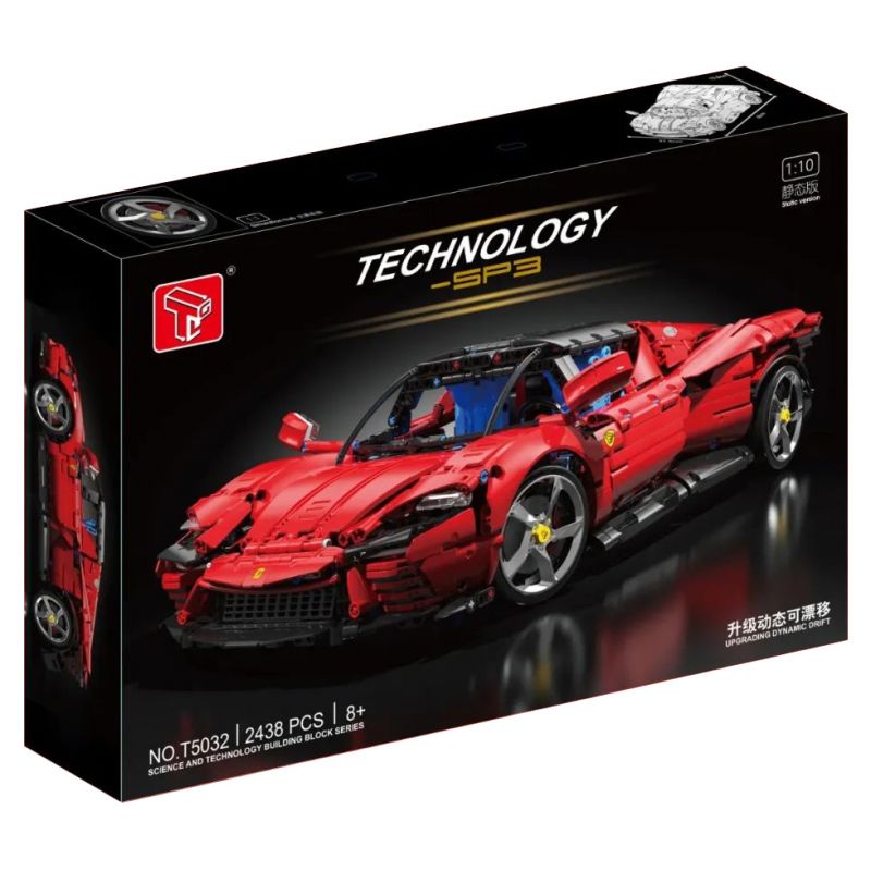 TA GAOLE T5032 5032 non  FERRARI DAYTONA SP3 1:10 tỷ lệ 1:10 bộ đồ chơi xếp lắp ráp ghép mô hình  Kỹ Thuật Công Nghệ Cao Mô Hình Phương Tiện 2438 khối