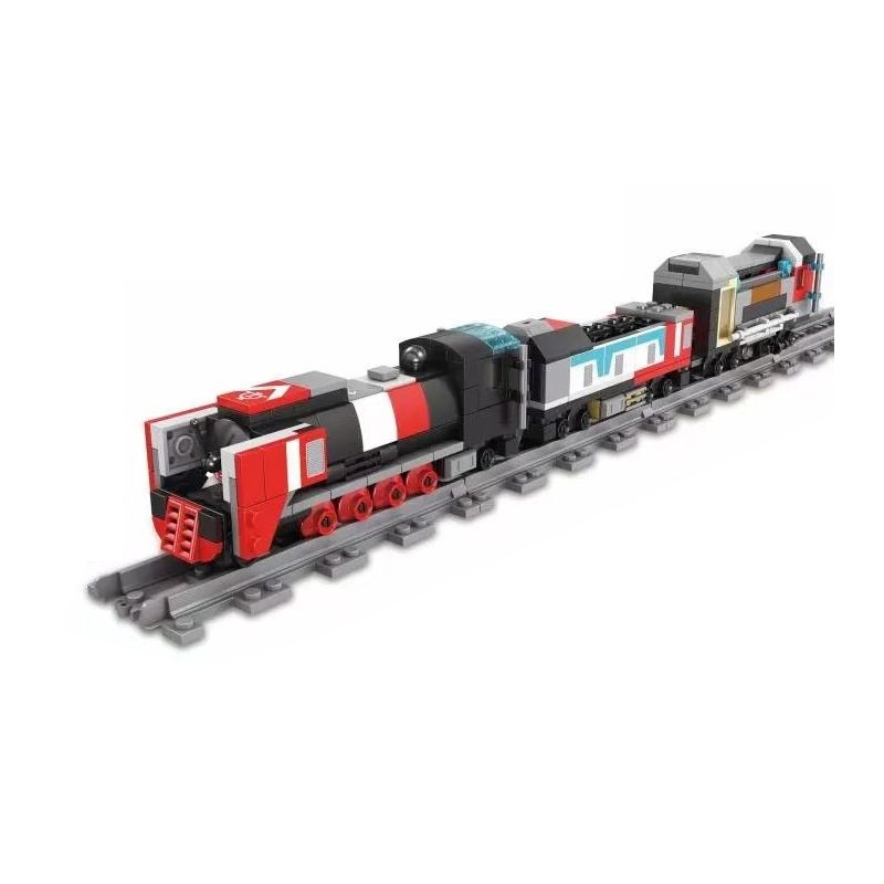 Kazi KY98264 98264 non Lego ADVANCE STEAM TRAIN 4 KẾT HỢP bộ đồ chơi xếp lắp ráp ghép mô hình Trains CITY TRAIN Tàu Hỏa 545 khối