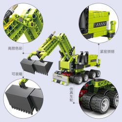GBL KY1081 1081 non  MÁY XÚC CATERPILLAR 8 TỔ HỢP bộ đồ chơi xếp lắp ráp ghép mô hình  PROJECT MACHINE Kỹ Thuật Công Nghệ Cao Mô Hình Phương Tiện 875 khối