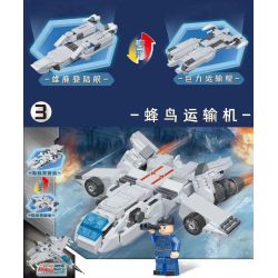 JP 68005 non  MÁY BAY CHIẾN ĐẤU HẠNG NẶNG CỦA ĐẤT NƯỚC TẤN CÔNG TÊN LỬA KẾT HỢP 4 TÀU ĐỔ BỘ BUCKS VẬN TẢI HUMMINGBIRD KHU TRỤC NHẸ bộ đồ chơi xếp lắp ráp ghép mô hình Military Army PEACE Quân Sự Bộ Đội 806 khối