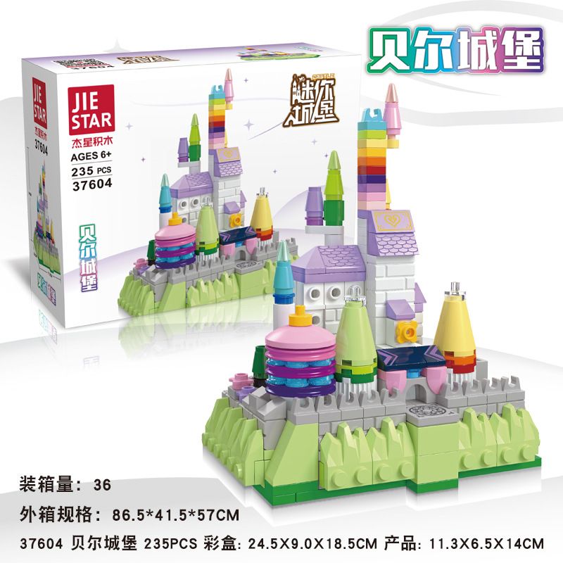 JIESTAR 37604 non  LÂU ĐÀI CHUÔNG bộ đồ chơi xếp lắp ráp ghép mô hình 235 khối